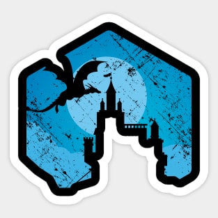 Dragon Moon Castle Sticker